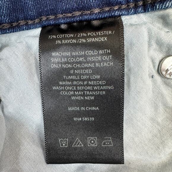 Kut From the Kloth Carlo Ankle Crop Skinny Jeans WMNS 20W Blue High Rise Frayed - Picture 8 of 13